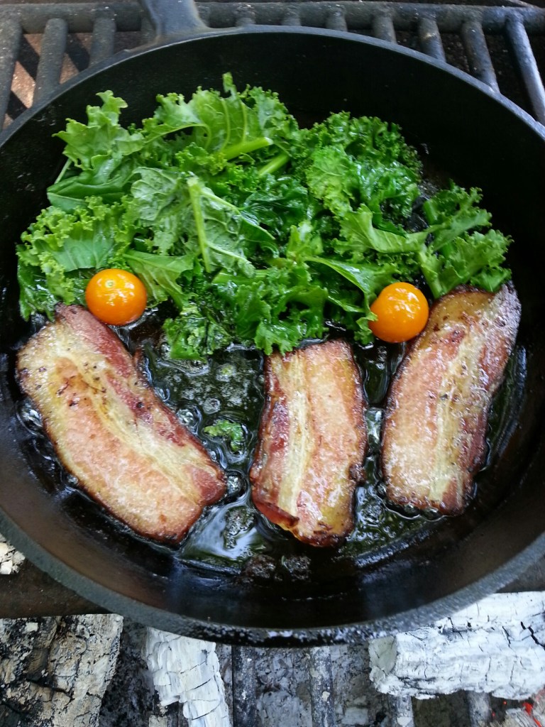 bacon and kale