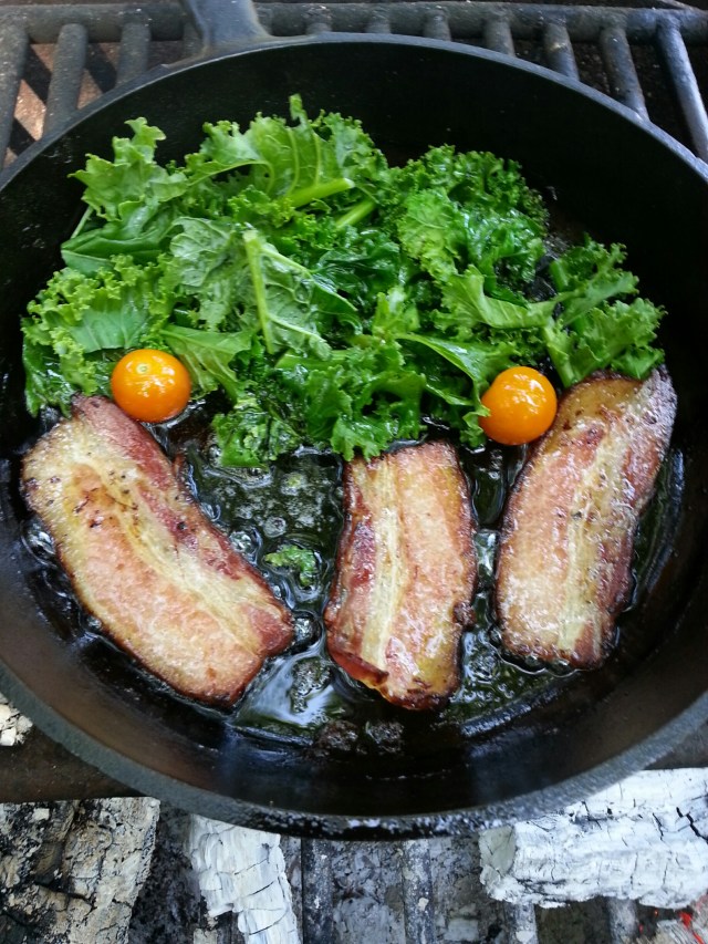 bacon and kale