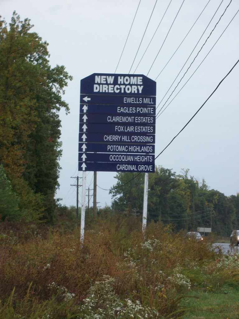 Sprawl near Dumfries Virginia